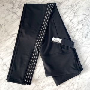 Mono b jet black with rhinestones yoga pants
